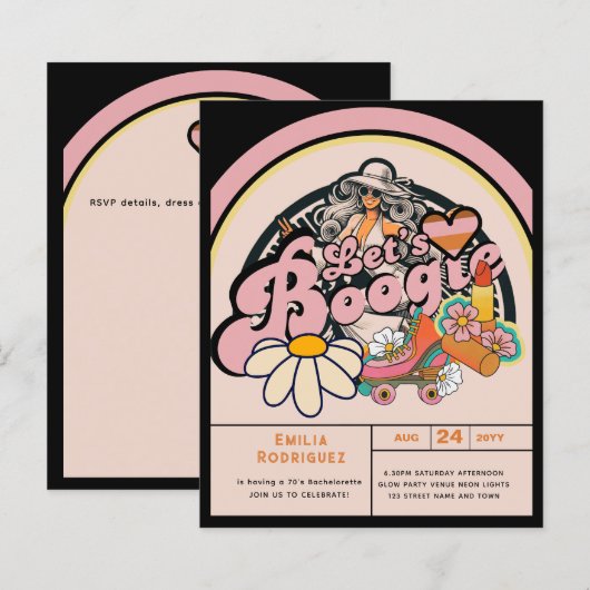 Retro 70er Bogie Disco Tassino (Vorne/Hinten)