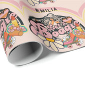 Retro 70er Bogie Disco Tassino Geschenkpapier (Rolleneckpunkt)