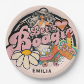 Retro 70er Bogie Disco Tassino Pappteller (Vorderseite)