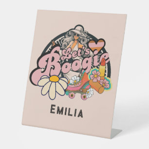 Retro 70er Bogie Disco Tassino Sockelschild