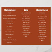 Retro 70er Bohemisches Budget Tri-Fold Hochzeitspr (Rückseite)