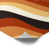 Retro 70er Boho Wedding Advice & Well Wishings Poster (Ecke)