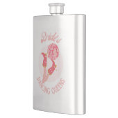 Retro 70er Braut Dancing Queens Junggesellinnenabs Flachmann (Links)