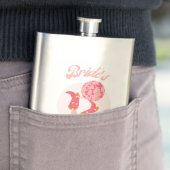 Retro 70er Braut Dancing Queens Junggesellinnenabs Flachmann (Beispiel)