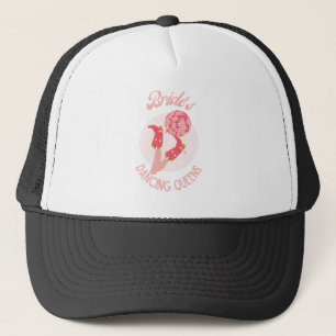Retro 70er Braut Dancing Queens Junggesellinnenabs Truckerkappe