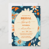 Retro 70er Brautparty Einladung (Vorderseite)