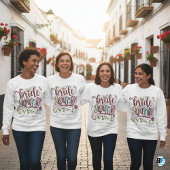 Retro 70er Bride Squad Bridesmaid Name Bachelorett Sweatshirt