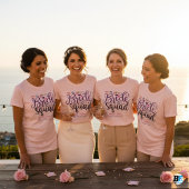 Retro 70er Bride Squad Bridesmaid Name Bachelorett T-Shirt