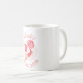 Retro 70er Bride's Dancing Queens Bachelorette Kaffeetasse (VorderseiteRechts)