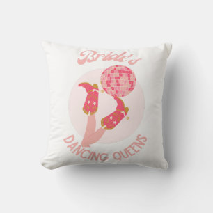 Retro 70er Bride's Dancing Queens Bachelorette Kissen