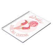 Retro 70er Bride's Dancing Queens Bachelorette Notizblock (Linke Seite)