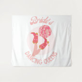 Retro 70er Bride's Dancing Queens Bachelorette Wandteppich (Vorderseite (Horizontal))