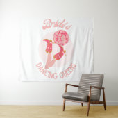 Retro 70er Bride's Dancing Queens Bachelorette Wandteppich (Beispiel (Horizontal))