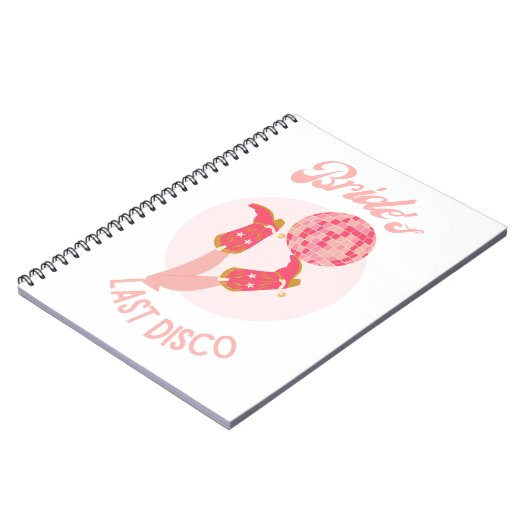 Retro 70er Brides letzter Disco-Junggeselinnen-Abs Notizblock (Linke Seite)