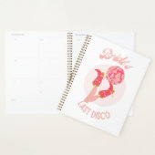 Retro 70er Brides letzter Disco-Junggeselinnen-Abs Planer (Anzeige)