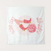 Retro 70er Brides letzter Disco-Junggeselinnen-Abs Wandteppich (Vorderseite (Horizontal))