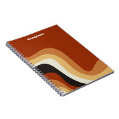 Retro 70er Burnt Orange Groovy Hippie Personalisie Notizblock (Rechte Seite)