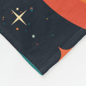 Retro-70er Cosmic Dream Groovy Wavy Design Fleecedecke (Ecke)