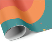 Retro-70er Cosmic Dream Groovy Wavy Design Geschenkpapier (Rolleneckpunkt)