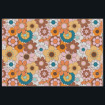 Retro 70er Daisy Groovy Floral Vintag Decoupage Seidenpapier<br><div class="desc">Groovy, trendige Retro-60er und 70er-Dekoration ist wieder da! Verwandeln Sie Ihre alten Möbel in ein neues, trendiges und farbenfrohes Design mit einem Muster voller Mod-Stildichter, in einer Retrofarbenpalette aus Orange, Gelb, Senf, Rost, Braun, Blau, Türkis und Weiß. Grafisch entworfen von Audrey Jeanne Roberts, international lizenzierter Künstlerin, und grafisch in dieses...</div>