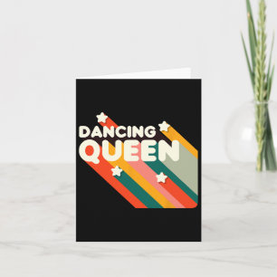 Retro 70er Dancing Queen Shirt Vintag Dancing Quee Karte