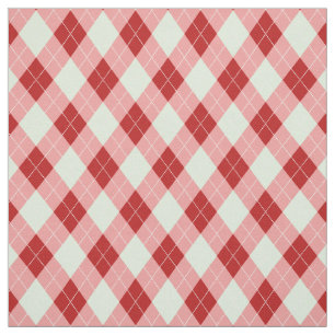 Retro 70er Diamant-karierte Rauten-Minzen-rotes Stoff