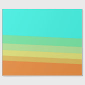 Retro 70er Farbblockgradient Geschenkpapier (Flach)