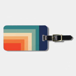 Retro 70er Farbpalette Gepäckanhänger