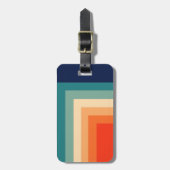 Retro 70er Farbpalette Gepäckanhänger (Vorderseite vertikal)