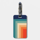 Retro 70er Farbpalette Gepäckanhänger (Rückseite vertikal)