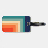 Retro 70er Farbpalette Gepäckanhänger (Rückseite horizontal)