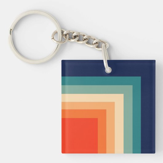 Retro 70er Farbpalette Schlüsselanhänger (Vorderseite)