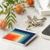 Retro 70er Farbpalette Schlüsselanhänger (Seite)