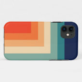 Retro 70er Farbpalette Throw Kissen Case-Mate iPhone Hülle (Rückseite (Horizontal))