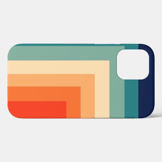 Retro 70er Farbpalette Throw Kissen Case-Mate iPhone Hülle (Rückseite (Horizontal))