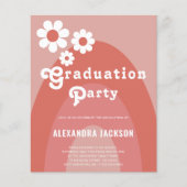 Retro 70er Floral Arch Graduate Party Budget (Vorderseite)