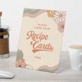 Retro 70er Floral Verließ hier Ihr Rezept Sockelschild (In SItu)