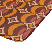 Retro 70er Geometric Globe Muster Herbst Schneidebrett (Ecke)