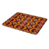 Retro 70er Geometric Globe Muster Herbst Schneidebrett (Ecke)