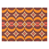 Retro 70er Geometric Globe Muster Herbst Tischdecke (Vorderseite (Horizontal))