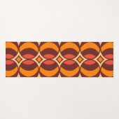 Retro 70er Geometric Globe Muster Herbst Yogamatte (Vorderseite (Horizontal))