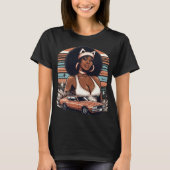 Retro 70er Girl T-Shirt (Vorderseite)