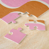 Retro 70er: Gold-Pink Wavy Muster. Puzzle (Seite)
