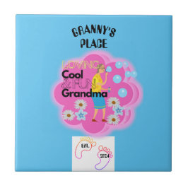 Retro 70er Granny's Place Fliese