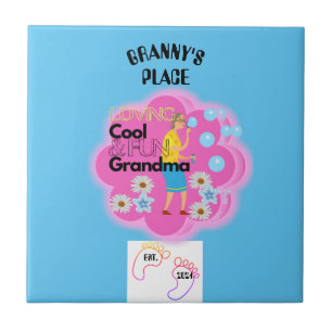 Retro 70er Granny's Place Fliese