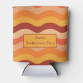 Retro 70er Groovy Abstrakt Waves Junggeselinnen-Ab Dosenkühler (Vorderseite)