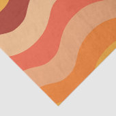 Retro 70er groovy abstrakte Wellen orange und gelb Seidenpapier (Detail)