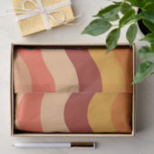 Retro 70er groovy abstrakte Wellen orange und gelb Seidenpapier (Geschenk)