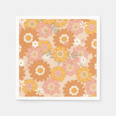 Retro 70er Groovy Babydusche Serviette (Vorderseite)