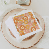 Retro 70er Groovy Babydusche Serviette